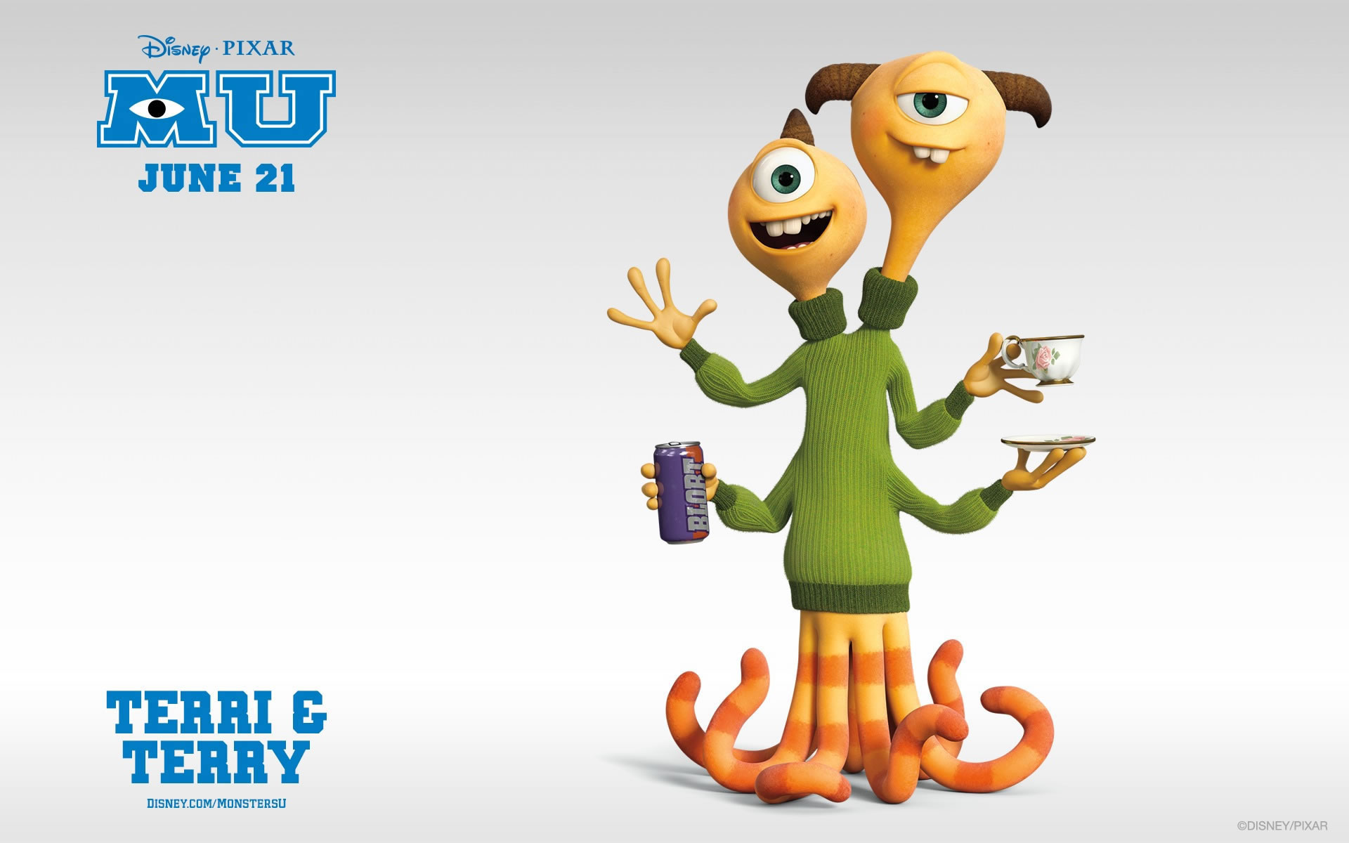 Wallpapers Monsters University Terri and Terry.