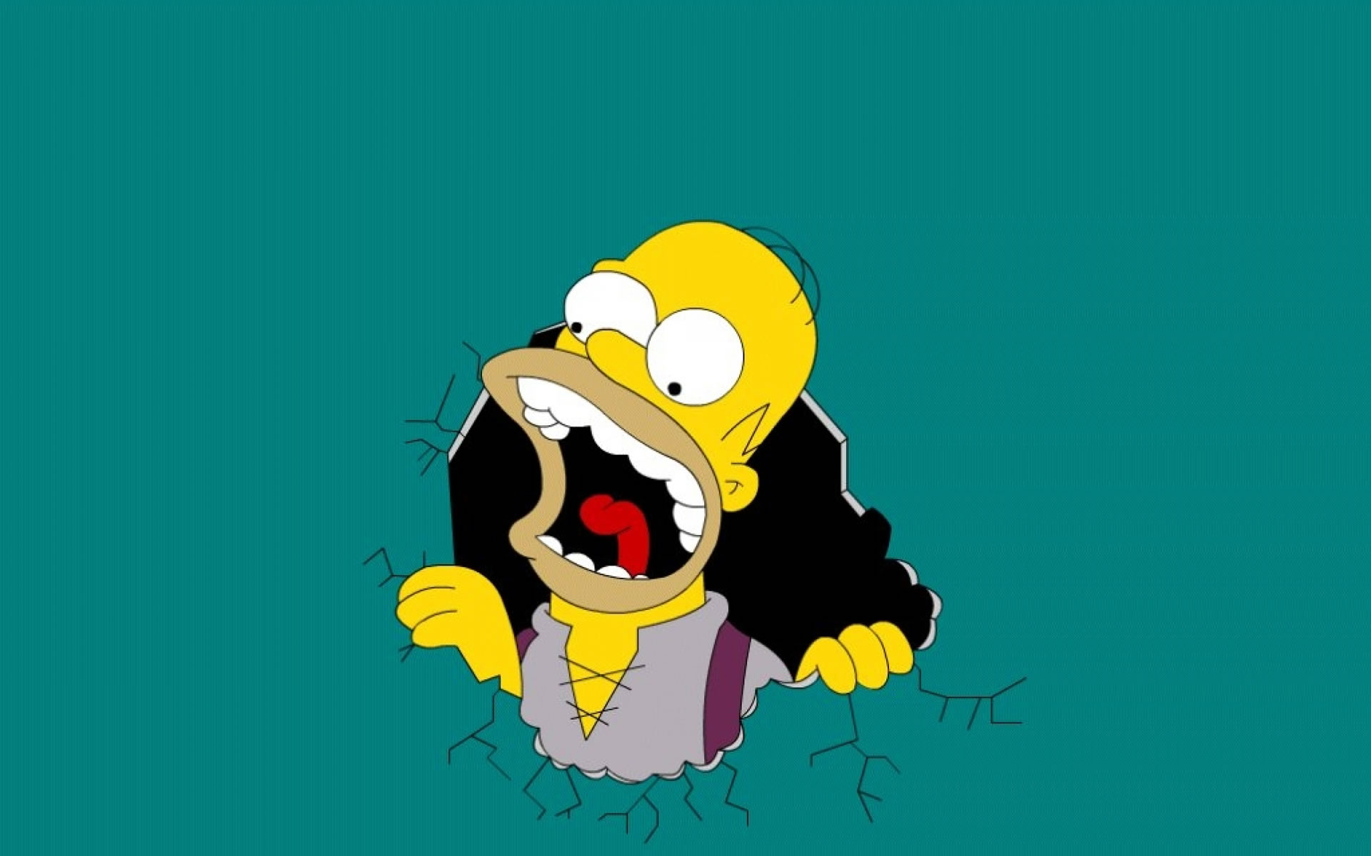 Homer Simpson Devorando tu fondo de pantalla