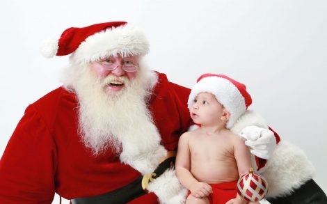 Bebé con Papá Noel