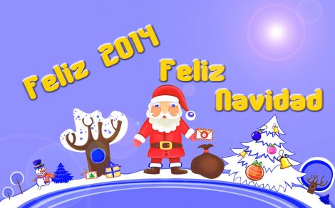Fondo Pantalla Feliz 2014 y Feliz Navidad.