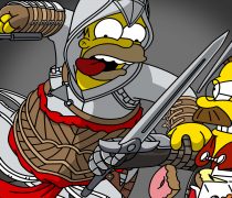 Homer Simpson versión Assassins Creed