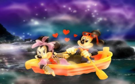 Mickey Minnie Paseo en Barca.